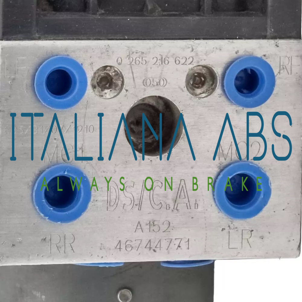 Centralina ABS FIAT, codici identificativi: 0265216622 46744771 0273004478
