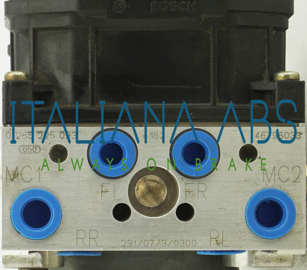 Centralina ABS Alfa Romeo codici identificativi:
 0265225093 46796033 0265950039