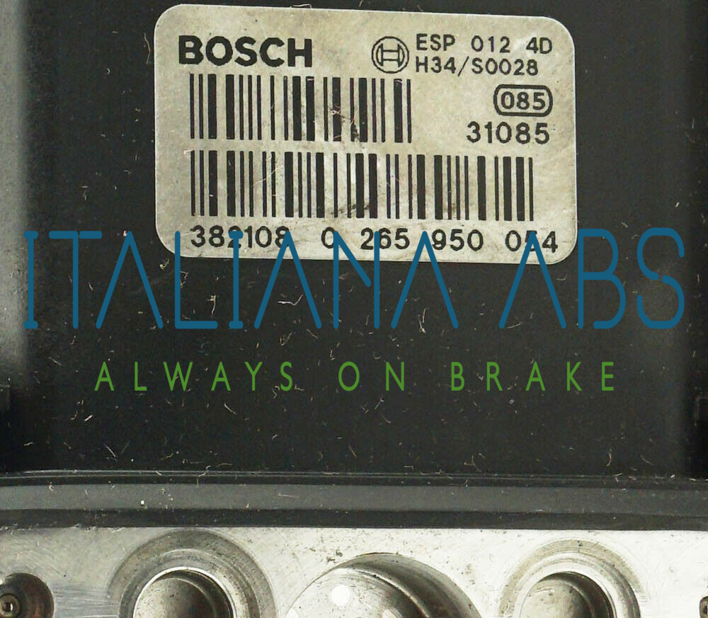 Centralina ABS AUDI, codici identificativi: 0265225121 4B0614517H 0265950054