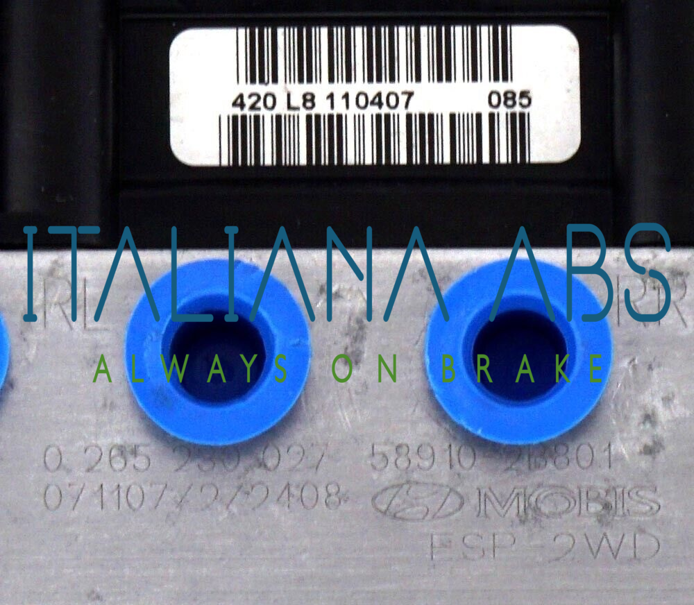 Centralina ABS HYUNDAI, codici identificativi: 0265230027 589102B801 0265950828