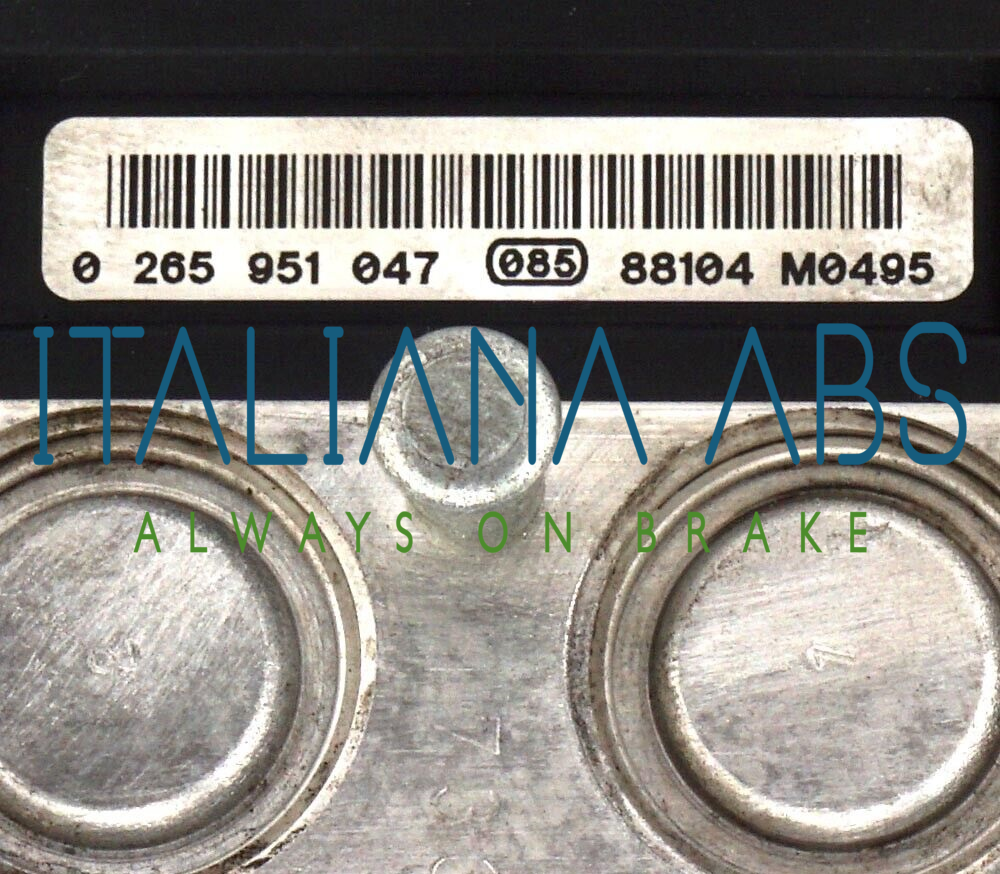 Centralina ABS FIAT, codici identificativi: 0265230348 51822143 0265951047