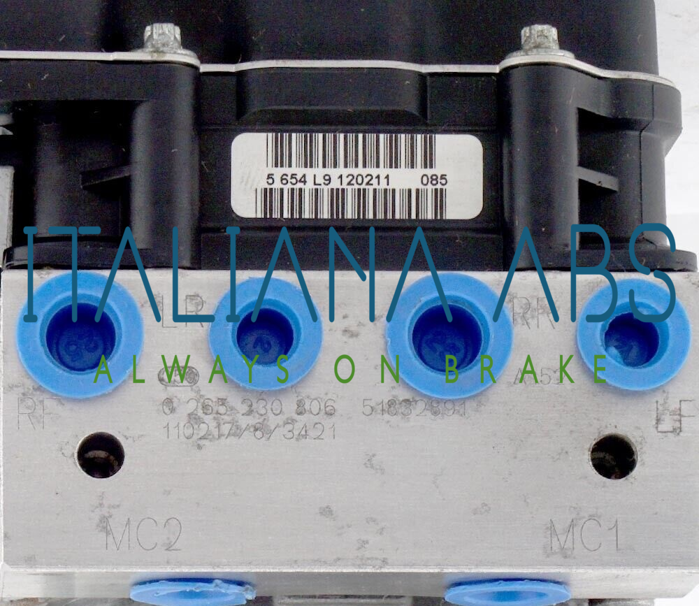 Centralina ABS FIAT, codici identificativi: 0265230806 51832891 0265951327