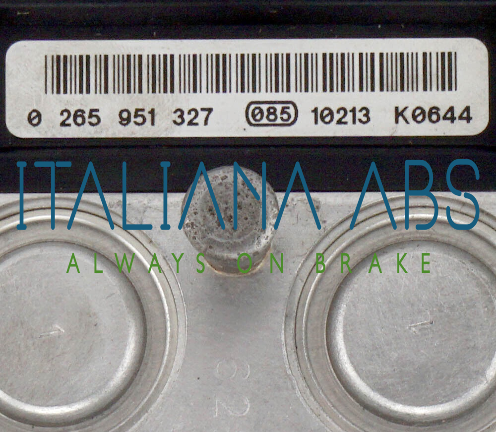 Centralina ABS FIAT, codici identificativi: 0265230806 51832891 0265951327