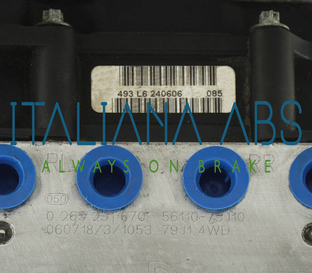 Centralina ABS FIAT SUZUKI, codici identificativi: 0265231670 5611079J10 02658004942