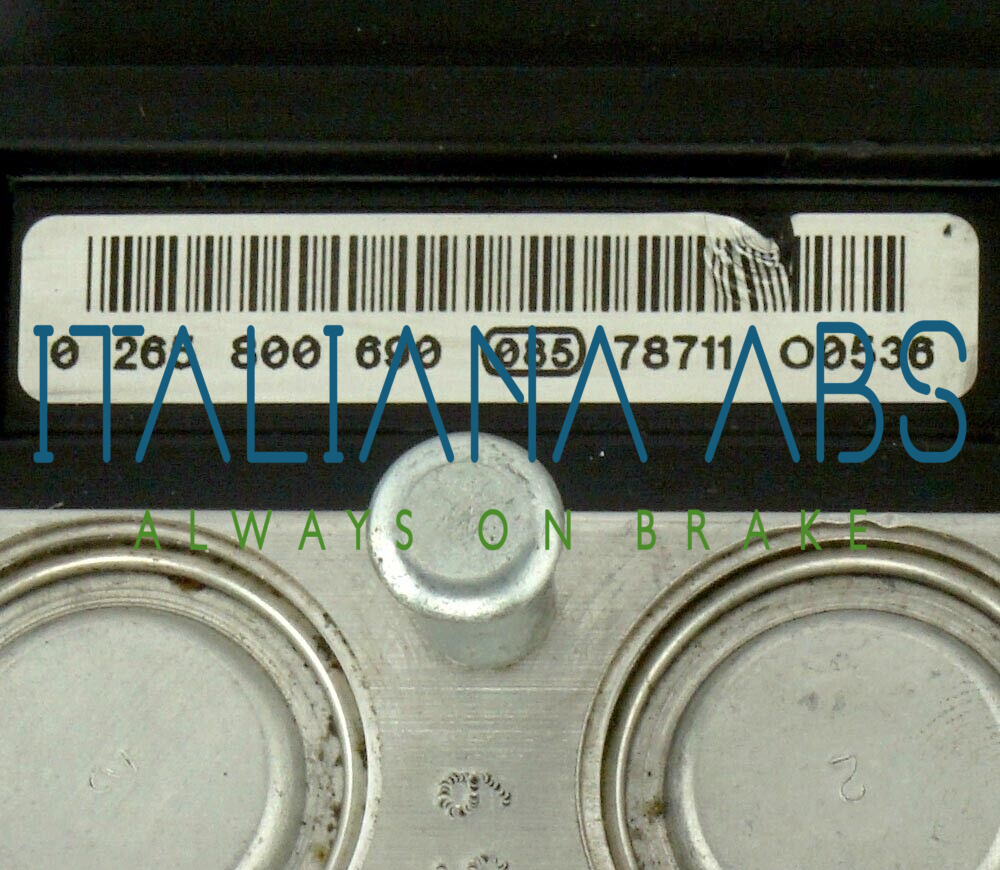 Centralina ABS FIAT, codici identificativi: 0265232053 51798104 0265800690