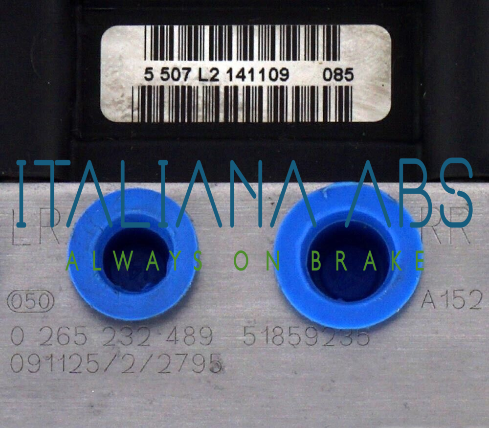 Centralina ABS FIAT, codici identificativi: 0265232489 51859235 0265801036