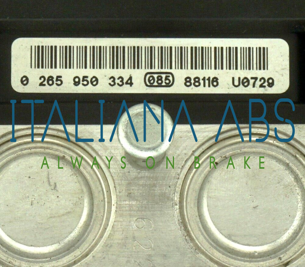 Centralina ABS FIAT, codici identificativi: 0265234068 51725098 0265950334