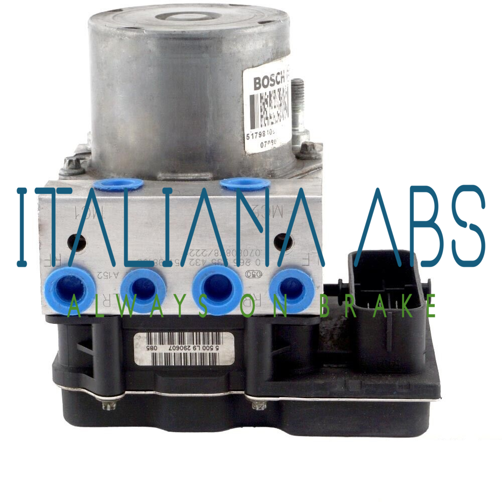 Centralina ABS FIAT, codici identificativi: 0265235432 51798105 0265950769