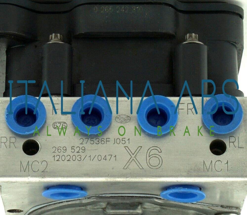 Centralina ABS SUBARU, codici identificativi: 0265242310 27536FJ051 X6 0265956058