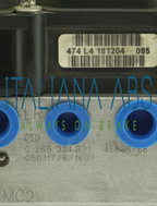 Centralina ABS FIAT, codici identificativi: 0265800315 A152 46836768 0265231331