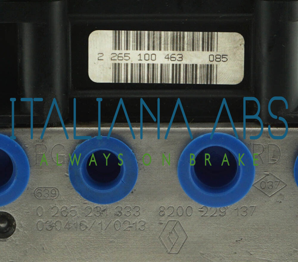 Centralina ABS RENAULT, codici identificativi: 0265800316 0265231333 8200229137