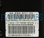 Centralina ABS PEUGEOT, codici identificativi: 0265800395 9649988280 9659457180