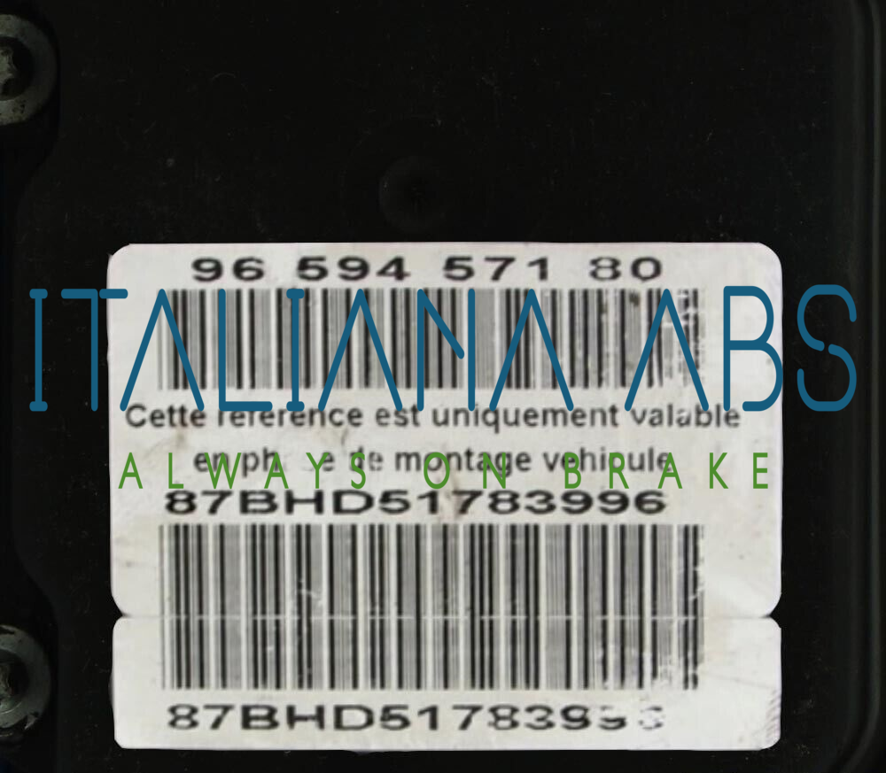 Centralina ABS PEUGEOT, codici identificativi: 0265800395 9649988280 9659457180