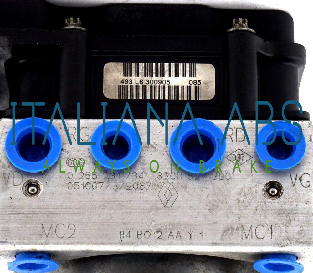 Centralina ABS RENAULT, codici identificativi: 0265800519 0265231734 8200527390