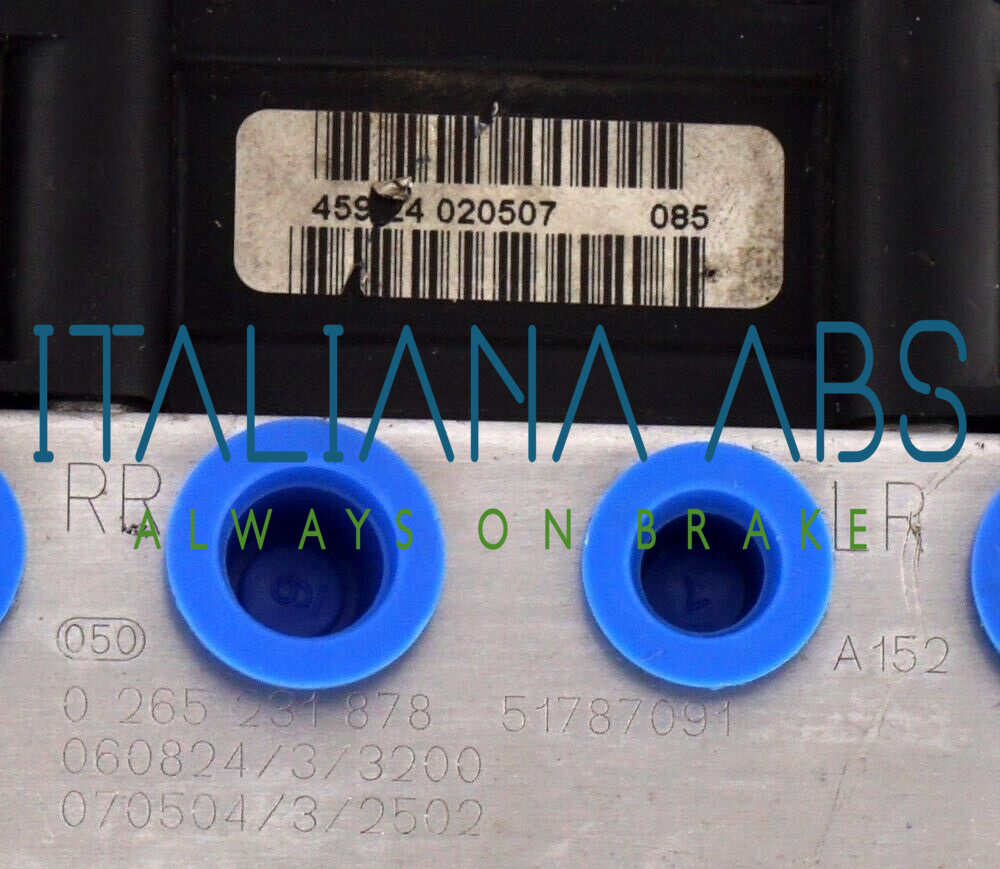 Centralina ABS FIAT, codici identificativi: 0265800598 0265231878 51787091