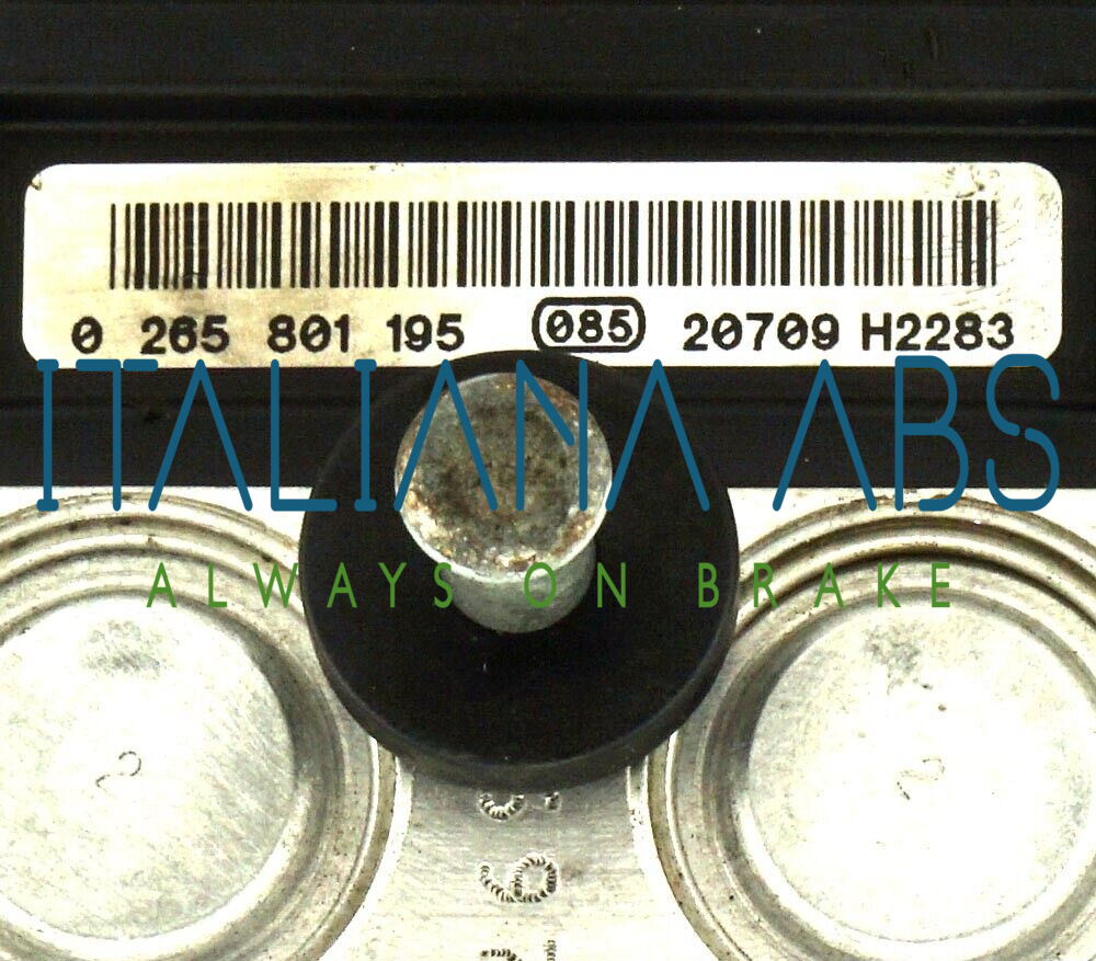 Centralina ABS FIAT, codici identificativi: 0265801195 0265209064 51928359