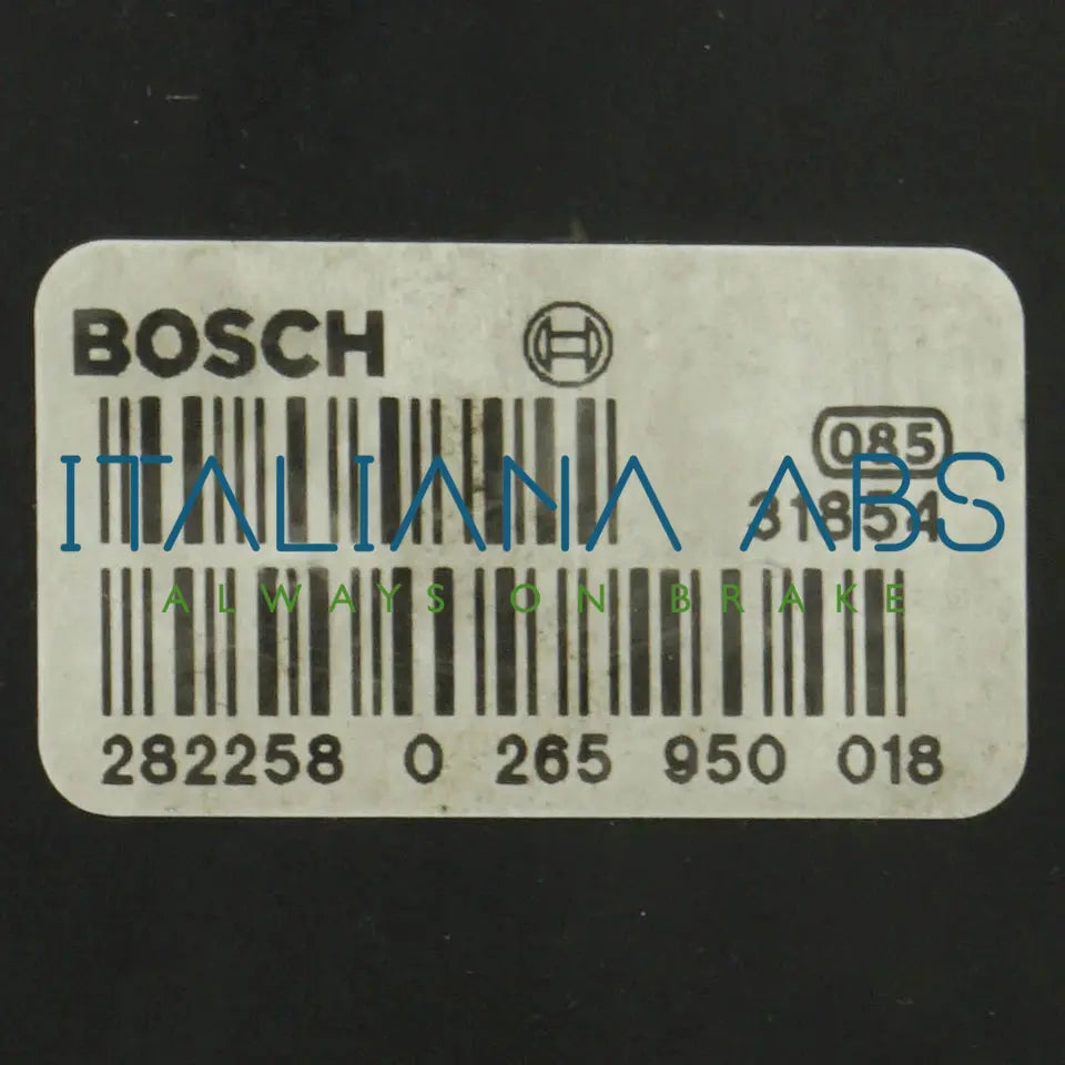 Centralina ABS Alfa Romeo 0265950018 0265225031 46745936 vista posteriore etichetta Bosch