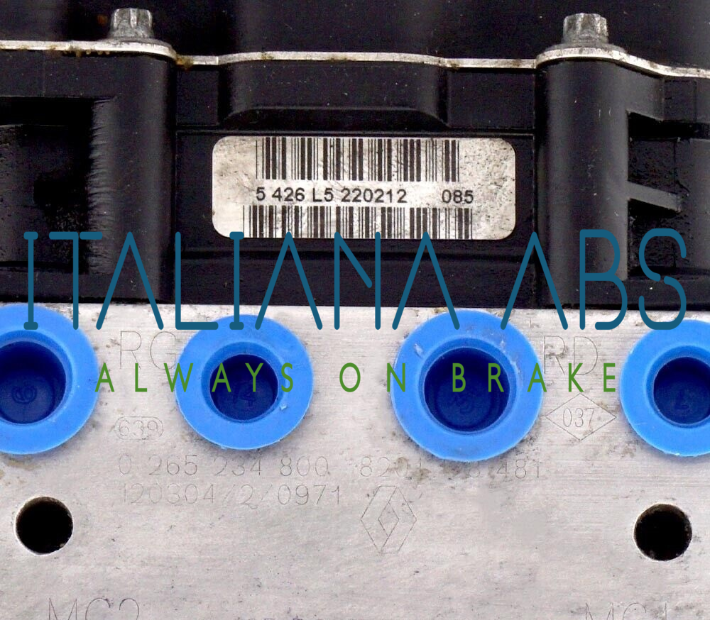 Centralina ABS RENAULT, codici identificativi: 0265950377 0265234800 8201128481