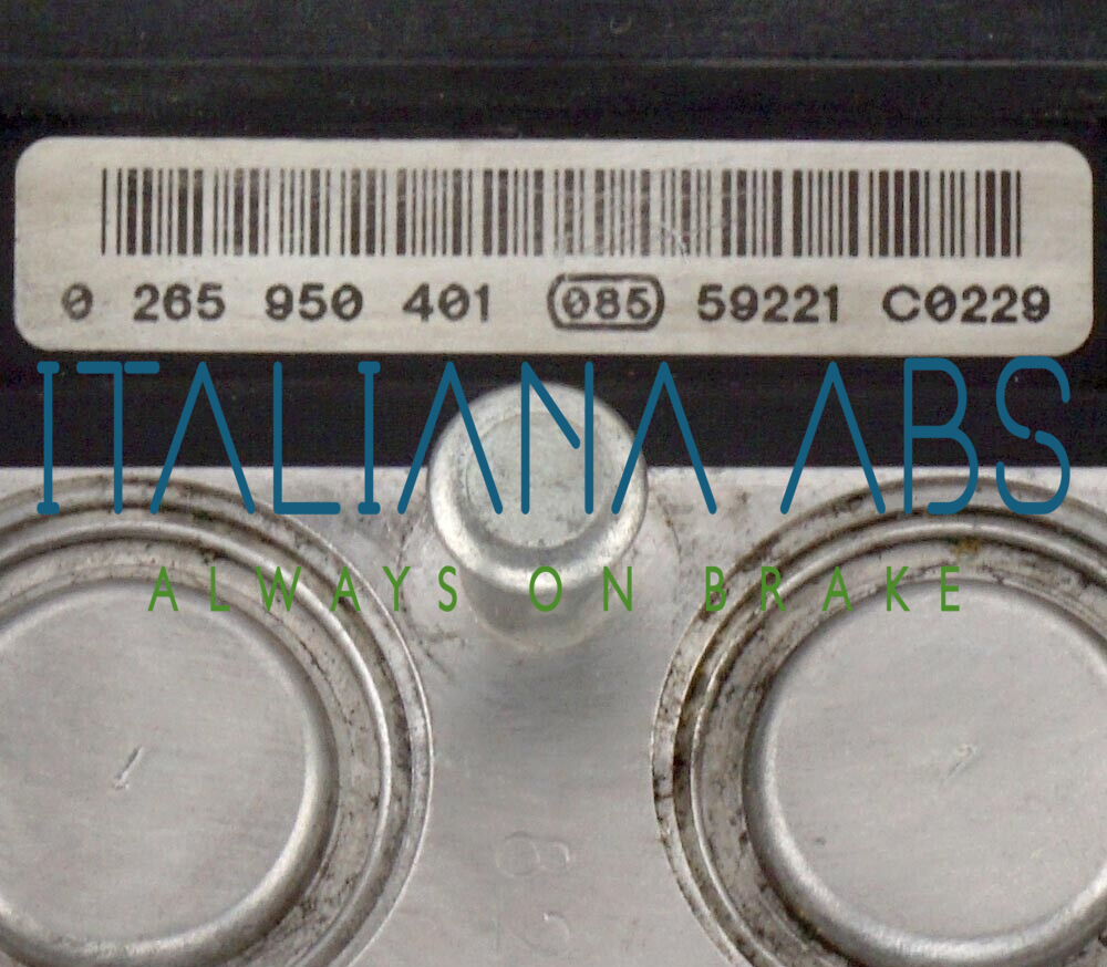 Centralina ABS FIAT, codici identificativi: 0265950401 0265234198 55700424