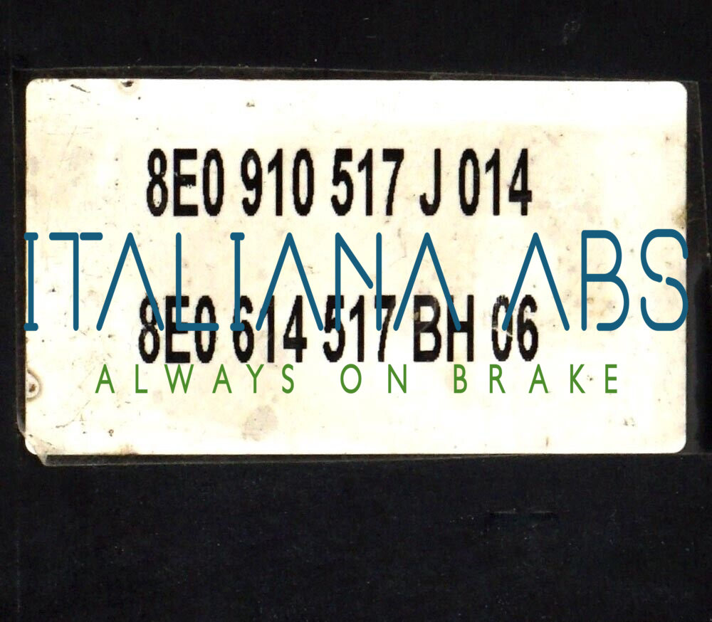 Centralina ABS AUDI, codici identificativi: 0265950473 8E0910517J 8E0614517BH