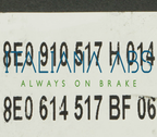 Centralina ABS AUDI, codici identificativi: 0265950474 8E0910517H 8E0614517BF