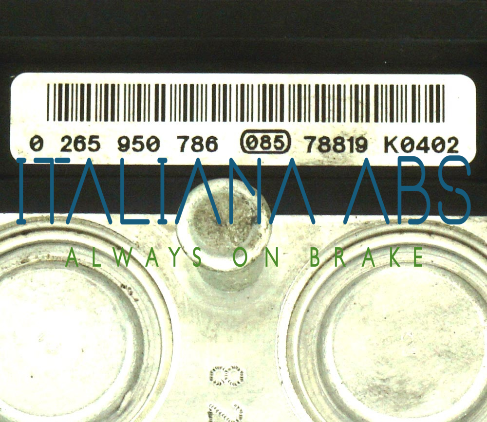Centralina ABS SMART, codici identificativi: 0265950786 0265235467 A4514200575