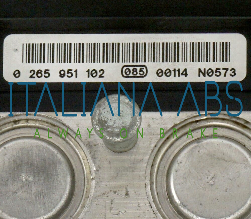 Centralina ABS FIAT, codici identificativi: 0265951102 0265230458 51821005