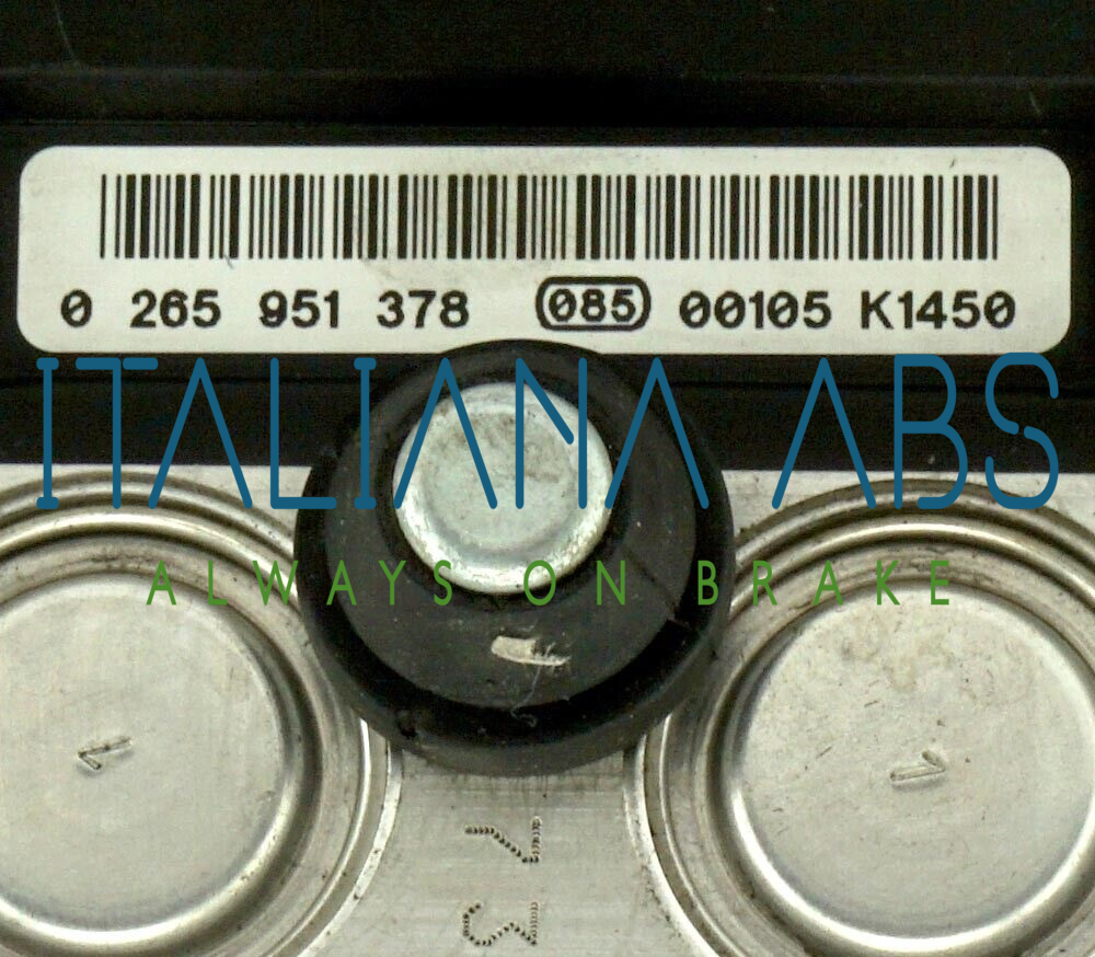 Centralina ABS FIAT, codici identificativi: 0265951378 0265230808 51860291