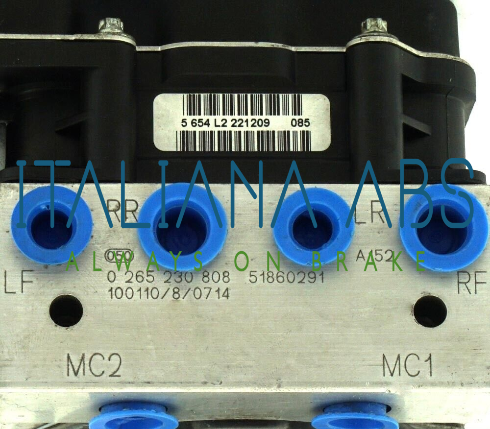 Centralina ABS FIAT, codici identificativi: 0265951378 0265230808 51860291