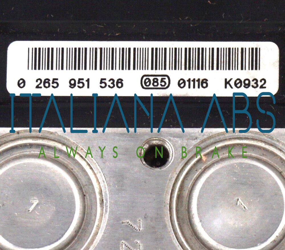 Centralina ABS AUDI, codici identificativi: 0265951536 8K0907379 8k0614517ej