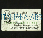 Centralina ABS AUDI, codici identificativi: 0265952062 8K0907379CH 8K0614517GH
