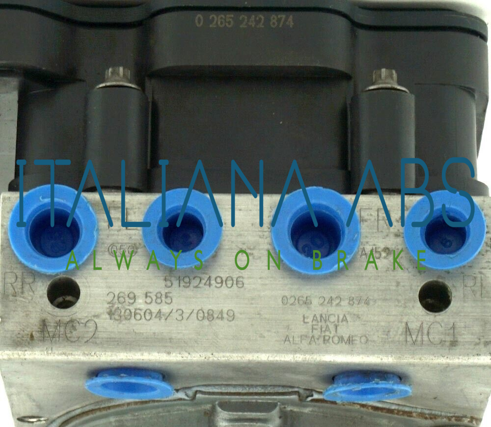 Centralina ABS FIAT, codici identificativi: 0265956009 0265242874 51924906