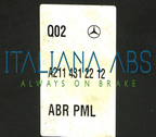 Centralina ABS MERCEDES, codici identificativi: 0265960310 A2114312212 0265250219