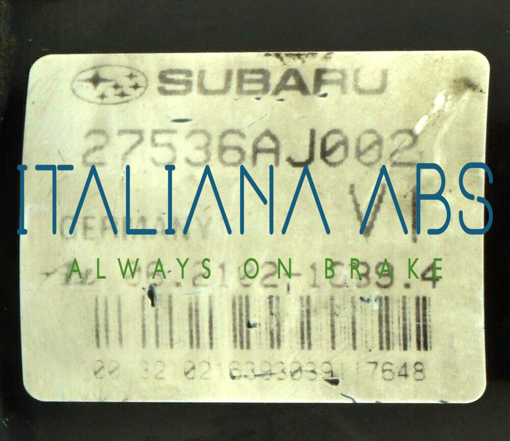 Centralina ABS SUBARU, codici identificativi: 06210958253 27536AJ002 06210216394