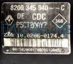 Centralina ABS RENAULT, codici identificativi: 10020601744 8200345940C 10096014283