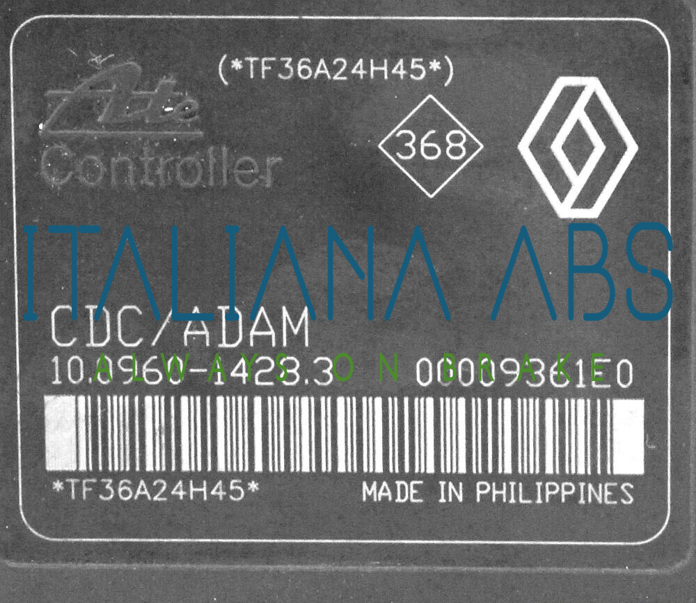 Centralina ABS RENAULT, codici identificativi: 10020601744 8200345940C 10096014283