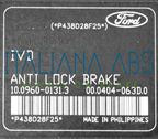Centralina ABS FORD, codici identificativi: 10020603724 8V412C405AE 10096001313