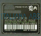 Centralina ABS PEUGEOT, codici identificativi: 10020604124 9665898980 10096039233
