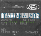 Centralina ABS FORD, codici identificativi: 10020700714 10097001243 3M512M110JA