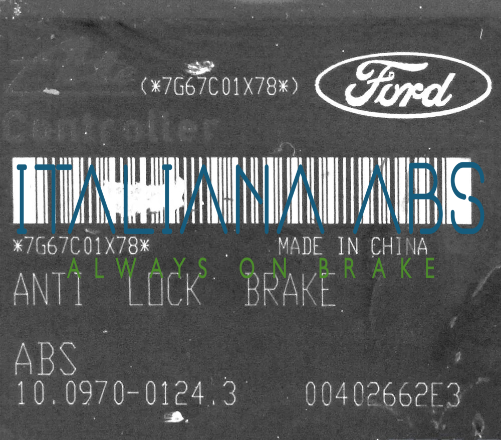 Centralina ABS FORD, codici identificativi: 10020700714 10097001243 3M512M110JA