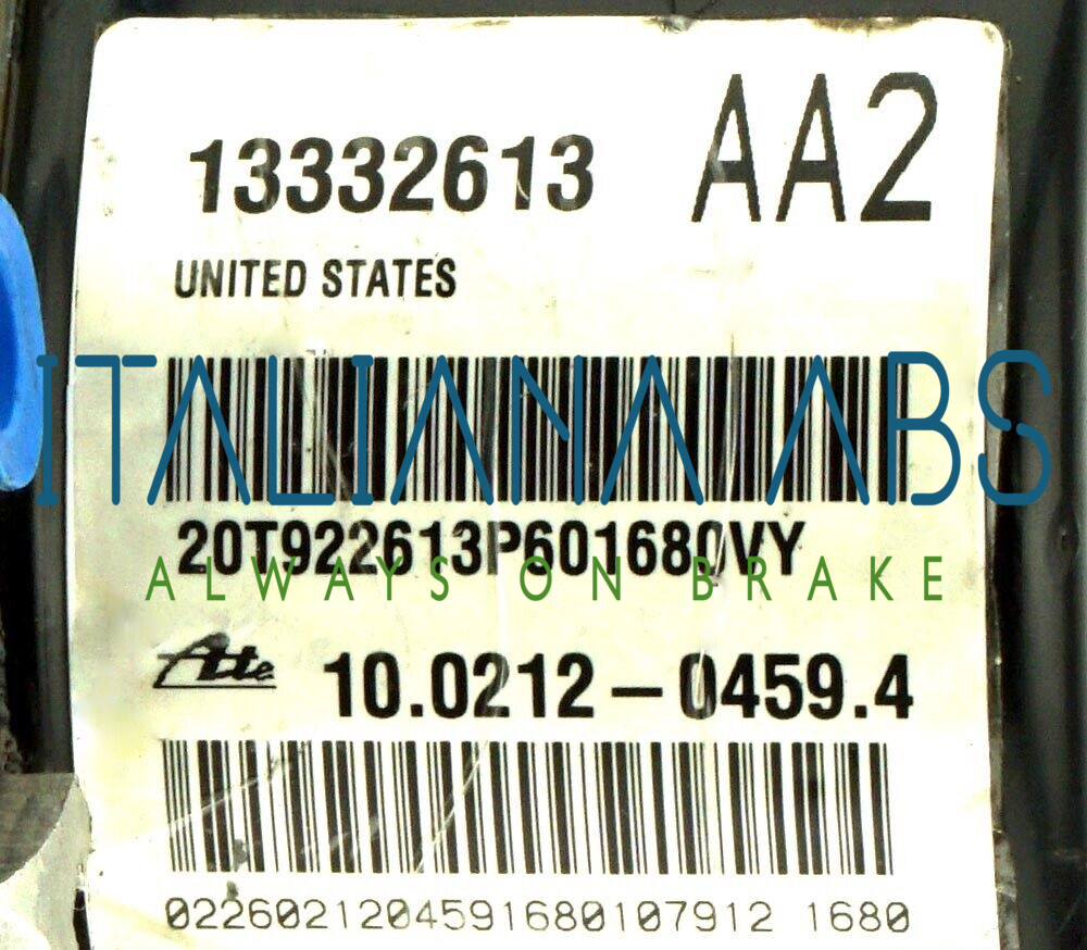 Centralina ABS OPEL, codici identificativi: 10021204594 13332613 AA2 10096145073