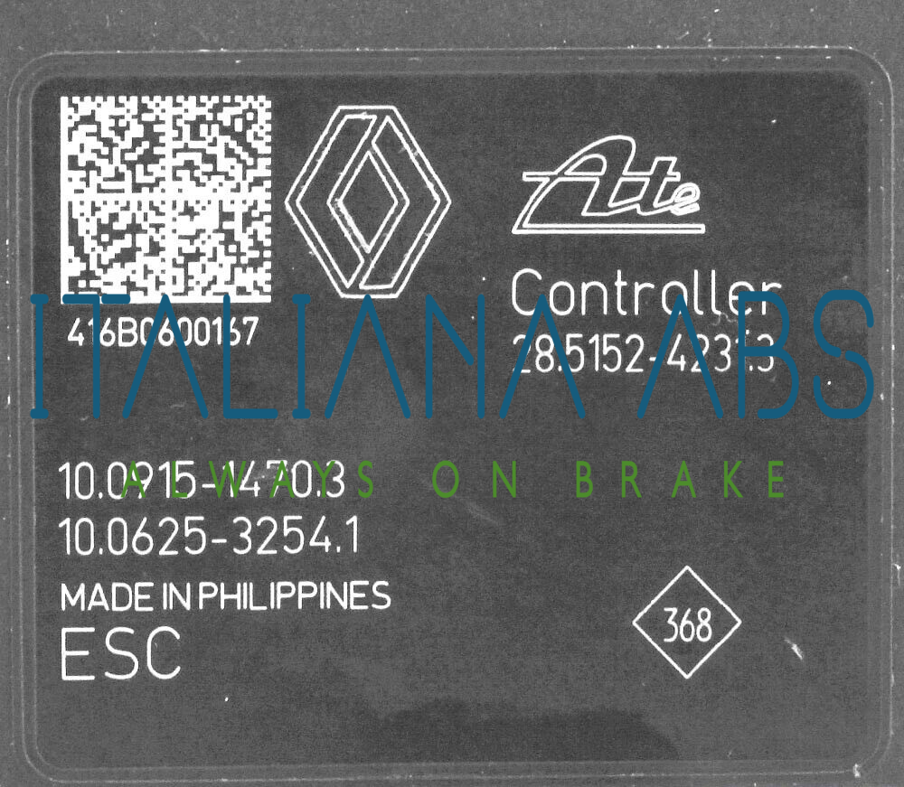 Centralina ABS RENAULT, codici identificativi: 10022007284 476604349R 10091514703