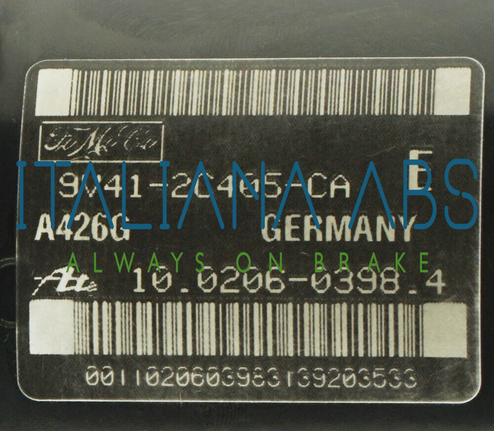 Centralina ABS FORD, codici identificativi: 10096001333 9V412C405CA 10020603984
