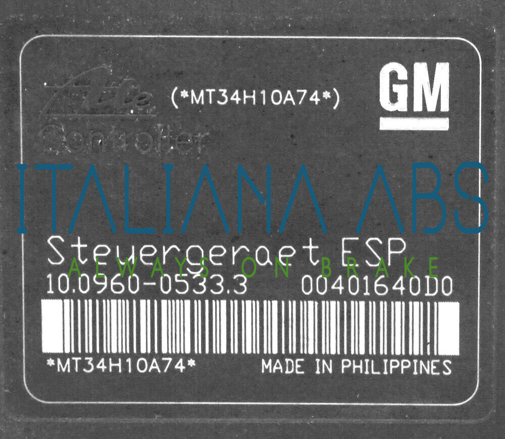 Centralina ABS OPEL, codici identificativi: 10096005333 13157579 10020601474