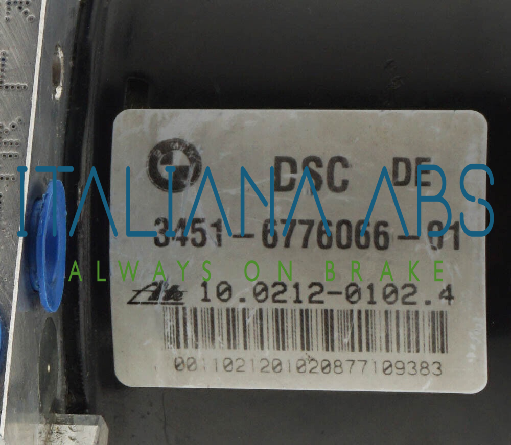 Centralina ABS BMW, codici identificativi: 10096108513 3452 6776067 34516776066