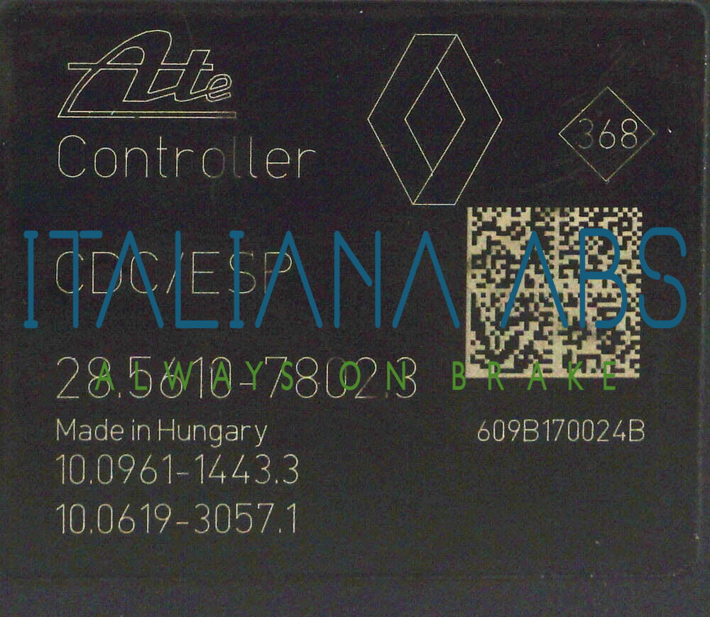 Centralina ABS RENAULT, codici identificativi: 10096114433 10021203734 476602071R