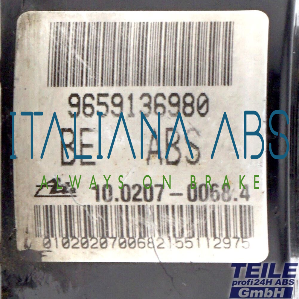 Centralina ABS PEUGEOT, codici identificativi: 10097011283 9659136980