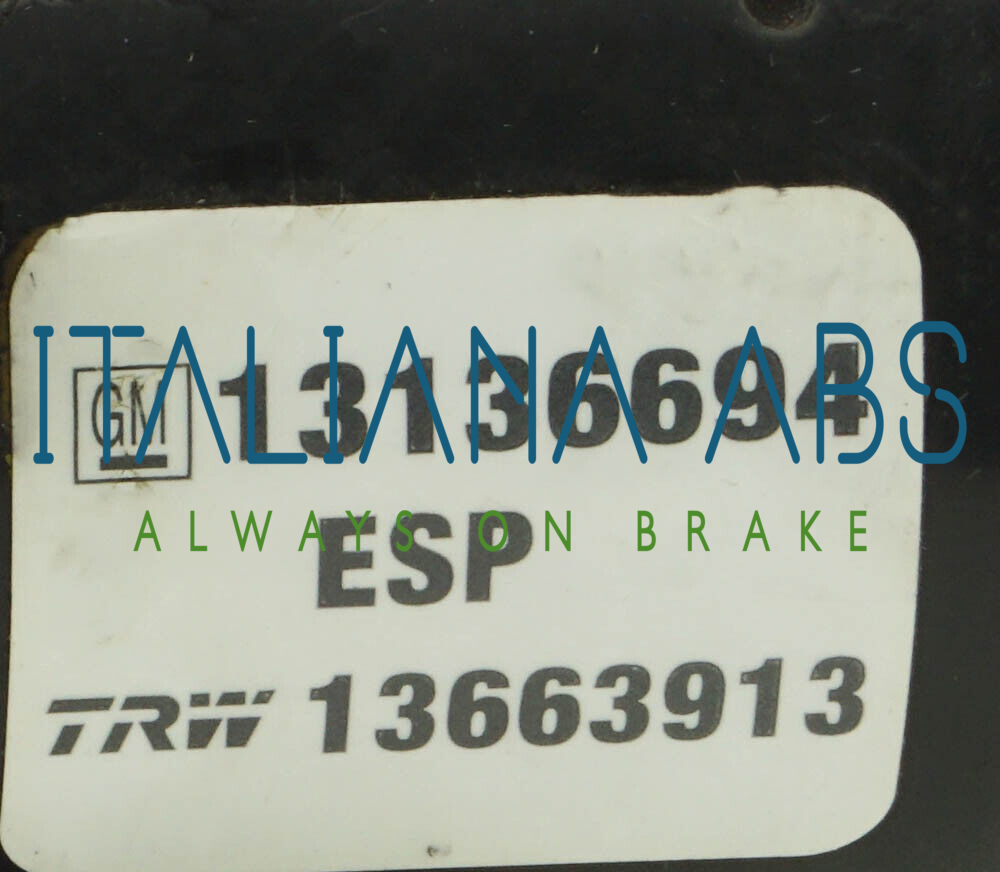 Centralina ABS OPEL, codici identificativi: 13136694 EBC430EV 13509215AB