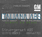 Centralina ABS OPEL, codici identificativi: 13157576 HA 10097005093 10020700244