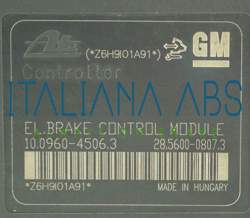 Centralina ABS CHEVROLET, codici identificativi: 13306969 CQ 10020603954 10096045063